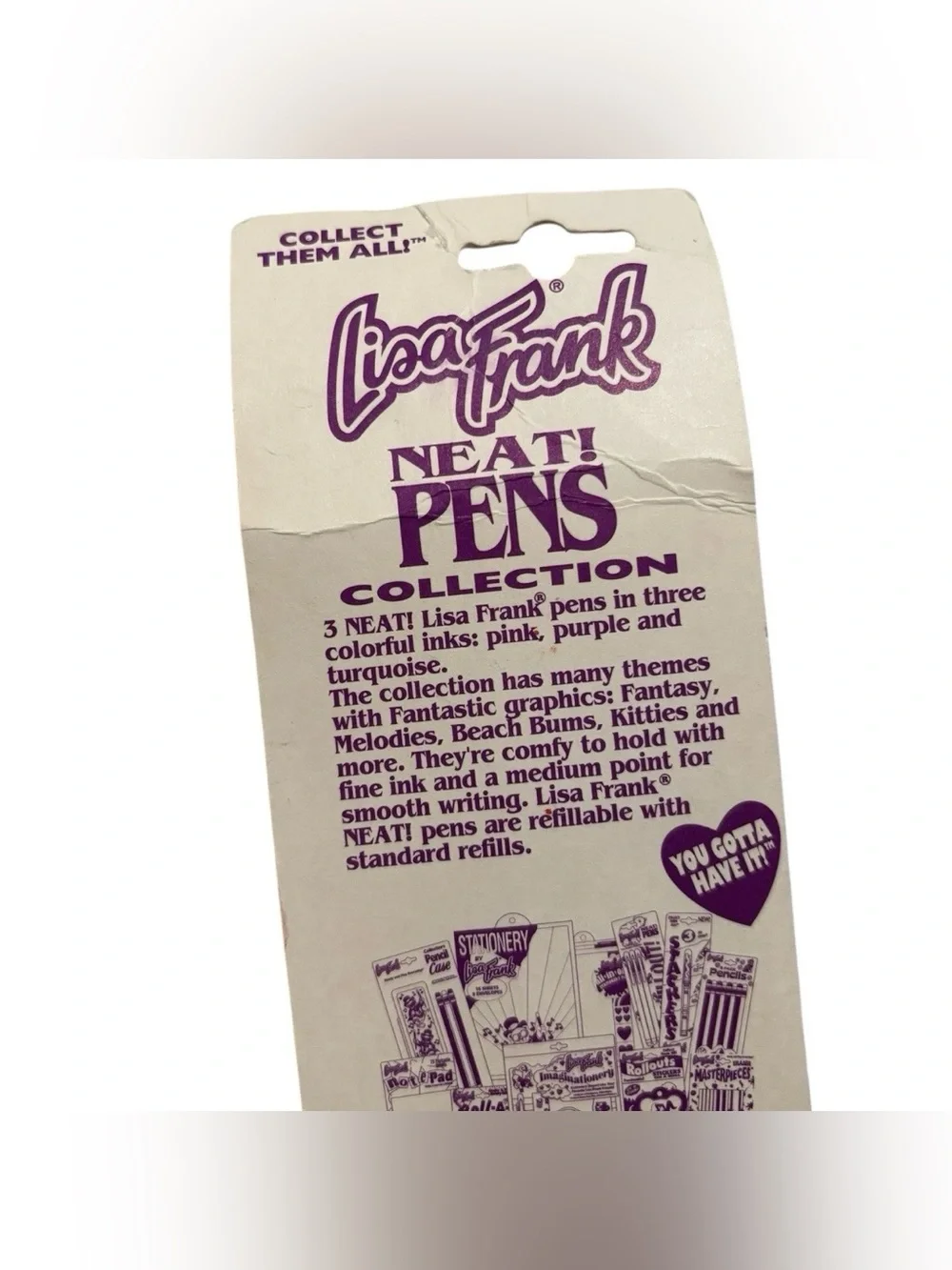 Vintage Lisa Frank Bundle Neat Pens Best Friends Markie Bubble Stickers Strip